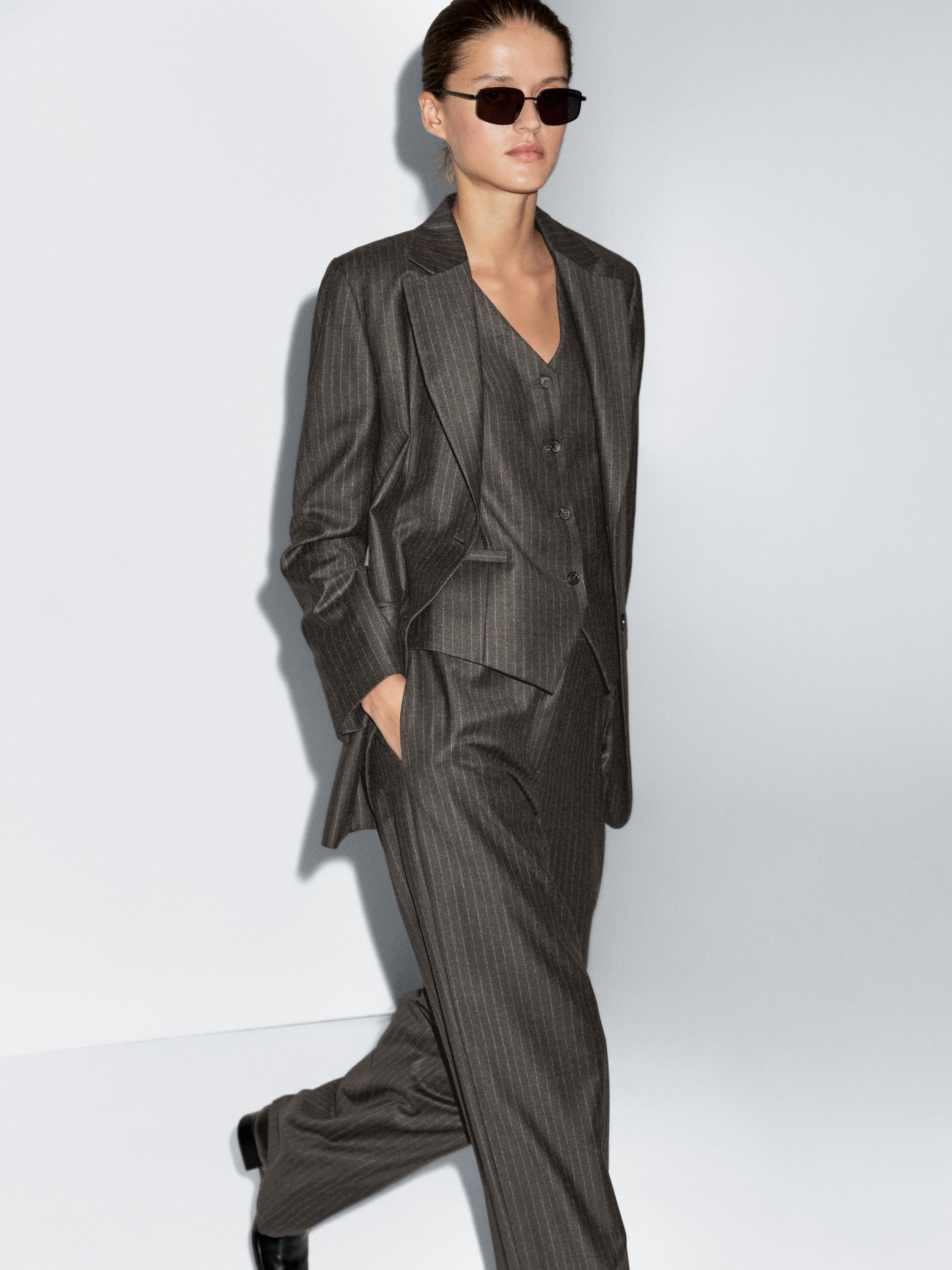 100% wool pinstripe waistcoat